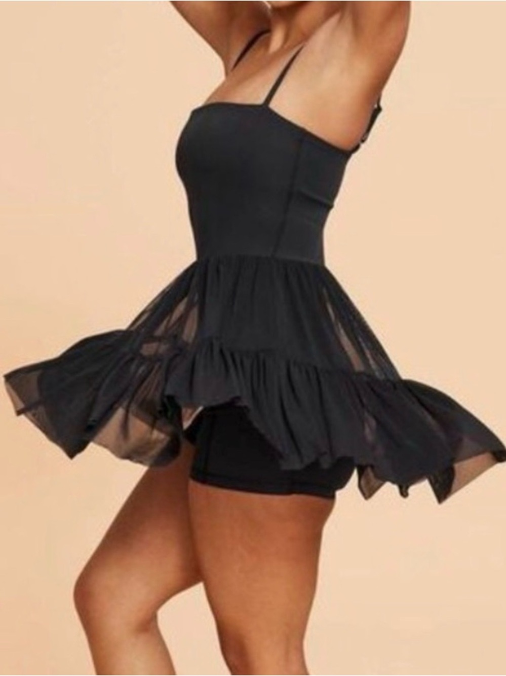 Blogilates Ballerina Dress Black Mesh Skort L NWT - Picture 3 of 10